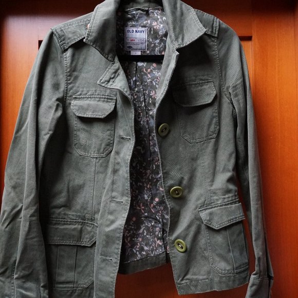 Old Navy Olive Green Women's Utility Jacket Sz Small - Picture 1 of 5